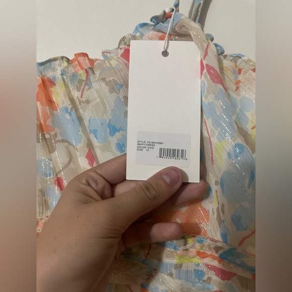 NWT LIKELY RAFFY FLORAL DRESS Ivory / Grey Mult Womens Size 10 - Picture 10 of 11